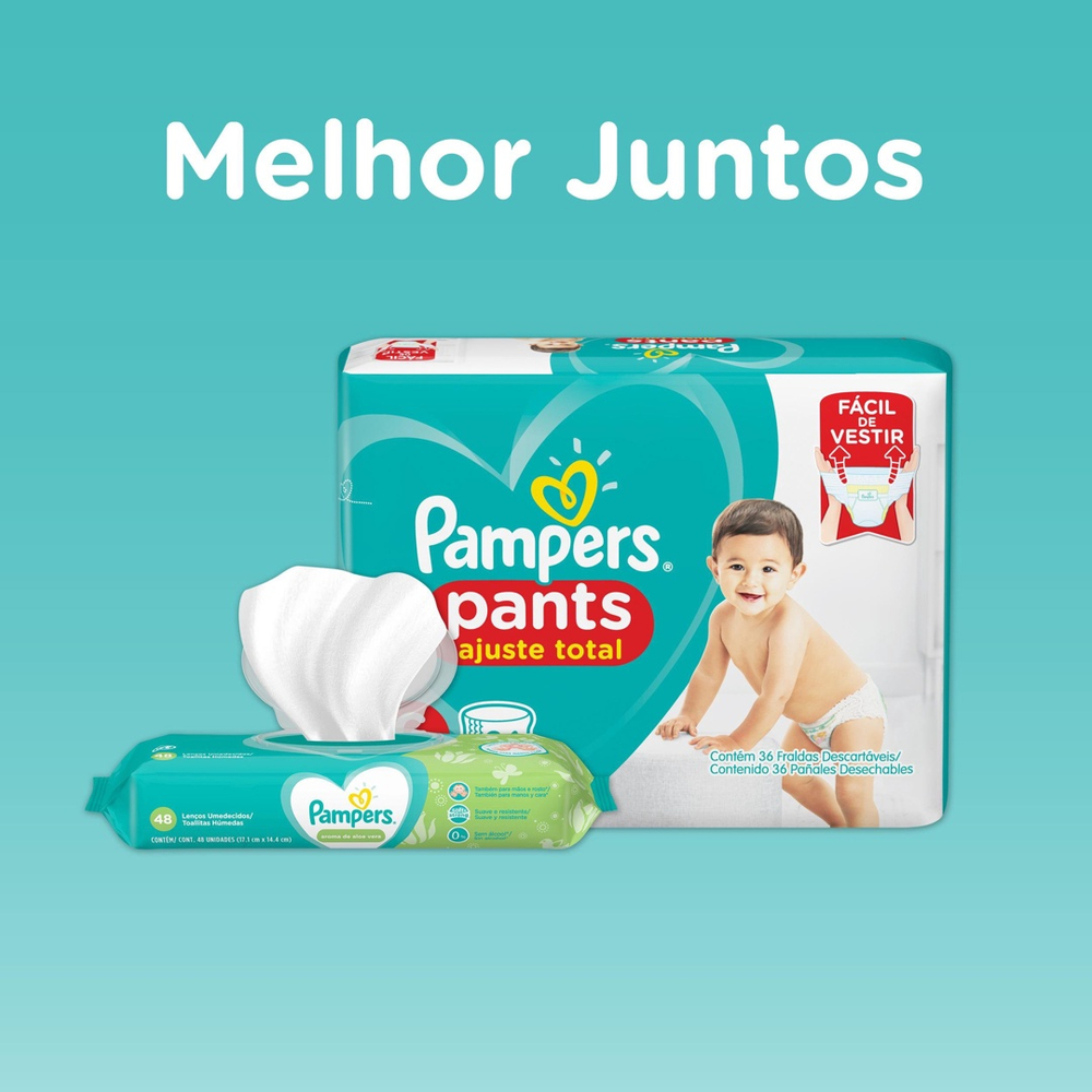 Fralda Pampers Pants Ajuste Total P 26 unidades - Imagem 3