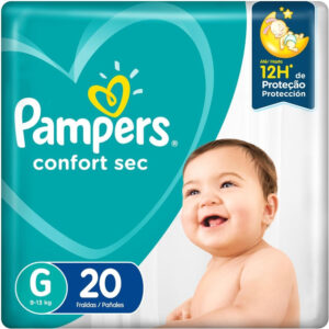 Fraldas Pampers Confort Sec PACOTÃO G 20 Unidades