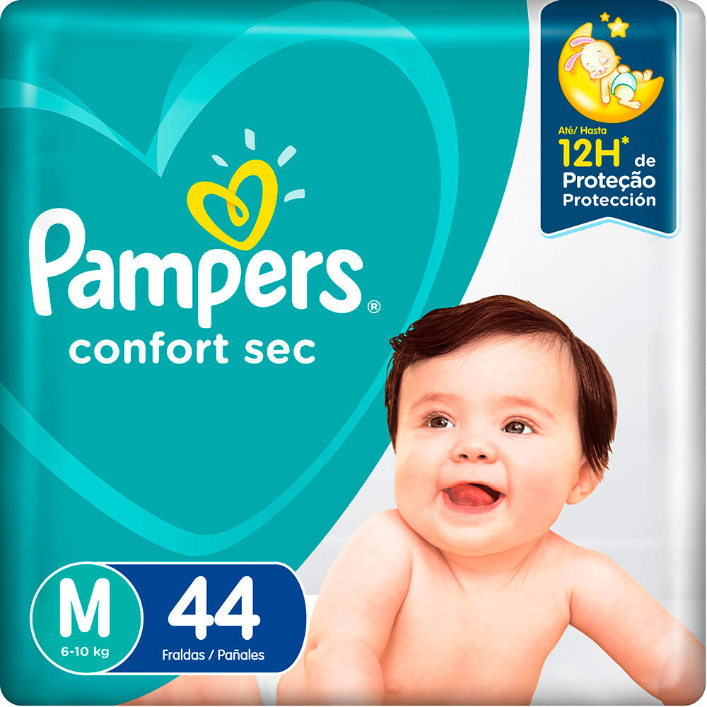 Fralda Pampers Confort Sec M 44 unidades