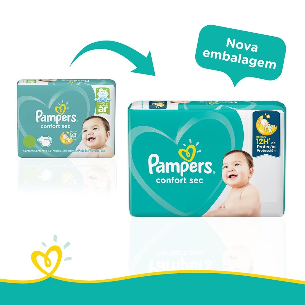 Fralda Pampers Descartável Confort Sec XG - 18 Unidades - Imagem 3