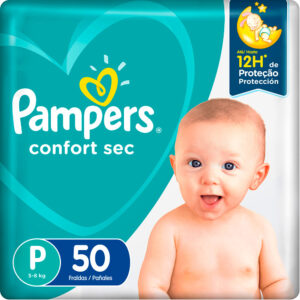 Fralda Pampers Confort Sec P 50 unidades