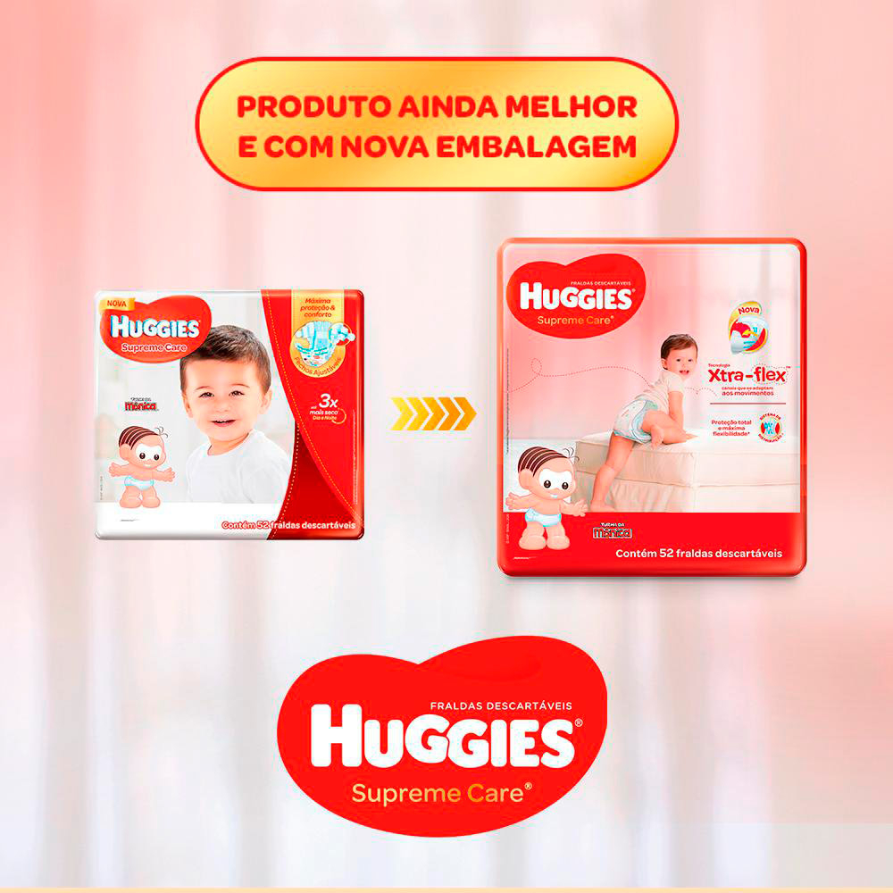 Fralda Huggies Supreme Care M - 80 unidades - Imagem 2