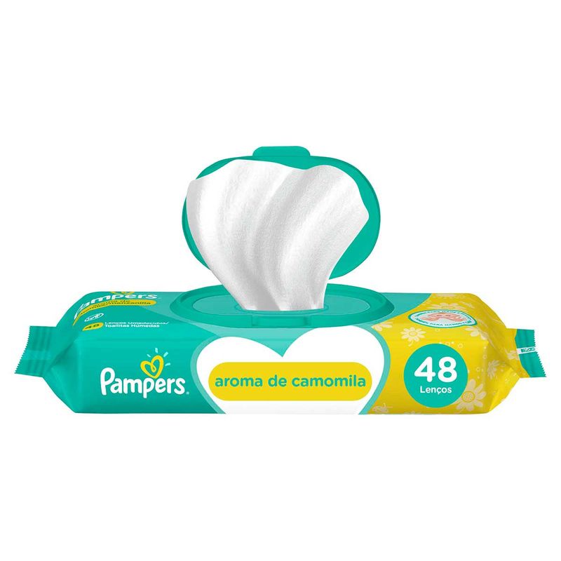 Lenços Umedecidos Pampers Aroma De Camomila 48 Unidades