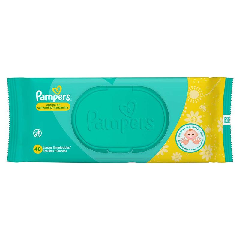 Lenços Umedecidos Pampers Aroma De Camomila 48 Unidades - Imagem 2