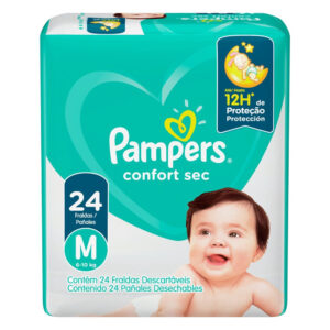 Fralda Pampers Confort Sec M 24 Unidades