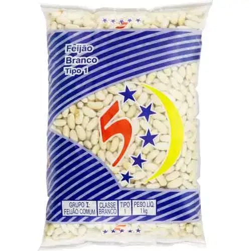 Feijão Branco Tipo 1 5 Estrelas 1Kg