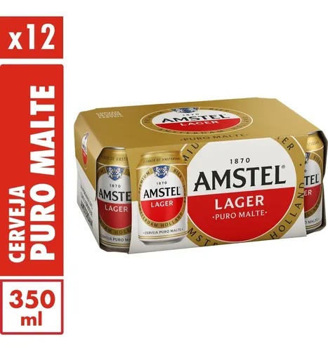 Cerveja Amstel Lata 350 Ml 12 Unidades - Imagem 2