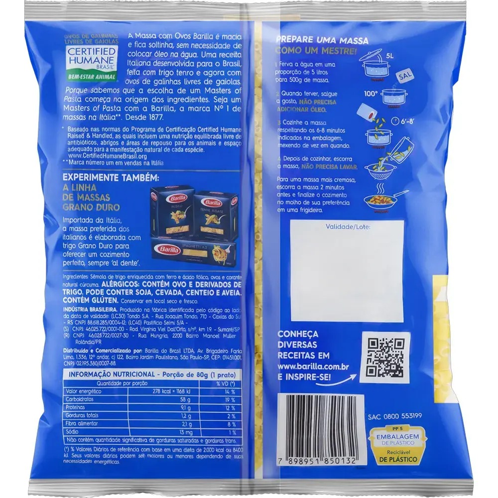 Macarrão com Ovos Barilla Ave Maria 500g - Imagem 2