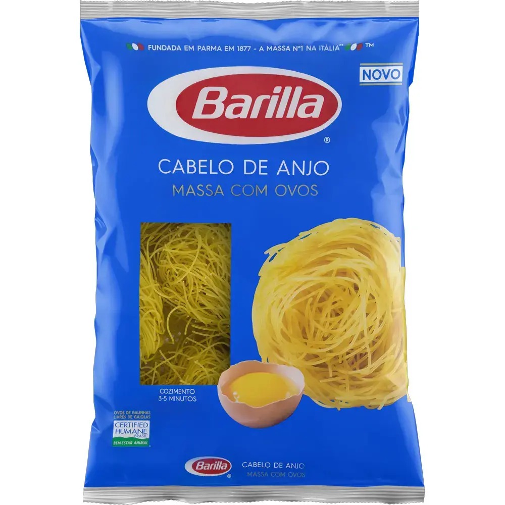 Macarrão com Ovos Barilla Cabelo de Anjo 500g