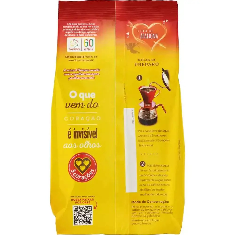 Café Tradicional 3 Corações 500g - Imagem 2