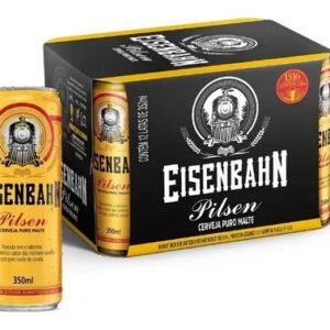 Cerveja Eisenbahn Pilsen Puro Malte Lata 350ml - Pack Com 12