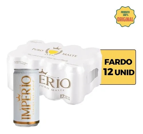 Cerveja Imperio - Puro Malte Pilsen - Lata 350ml - 12 Unid