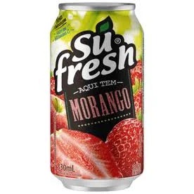 Bebida Sufresh Morango Lata 330ml Kit Com 12 Unidades