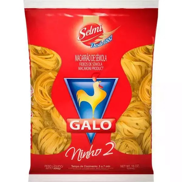 Macarrão de Sêmola Ninho 2 Galo 500g