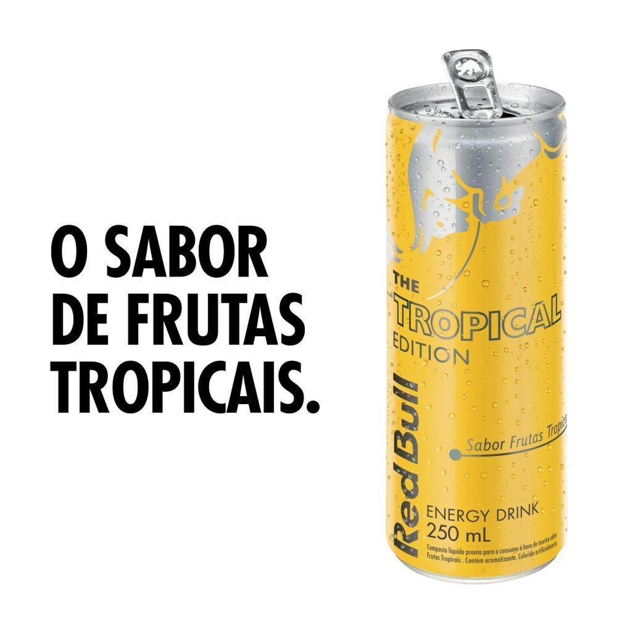 Energético Red Bull Energy Drink Tropical 250 ml 24 unidades - Imagem 2