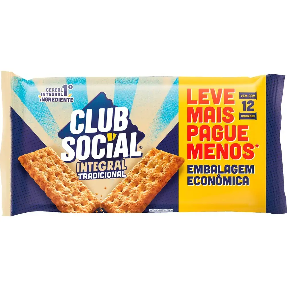 Biscoito Salgado Integral Club Social 288g