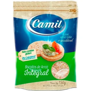 Mini Biscoito Integral de Arroz Camil 150g