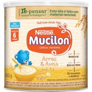 Cereal Infantil Arroz e Aveia lata 400g - Mucilon