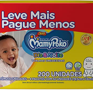 Toalhas Umedecidas MamyPoko Dia&Noite, 200 unidades, Branco